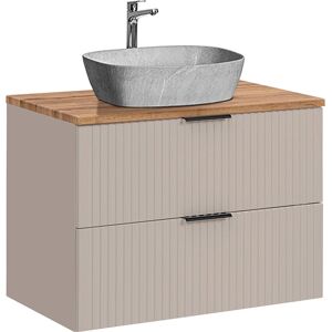 PETITS-MEUBLES - Mueble lavabo Adriel - Efecto piedra - 80cm PETITS-MEUBLES - Mueble lavabo Adriel - Efecto piedra - 80cm