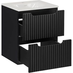 PETITS-MEUBLES Riva Mueble de baño negro 50cm - Lavabo incluido PETITS-MEUBLES Riva Mueble de baño negro 50cm - Lavabo incluido