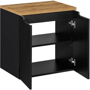 PETITS-MEUBLES Riva Mueble de Baño Negro y Madera PETITS-MEUBLES Riva Mueble de Baño Negro y Madera