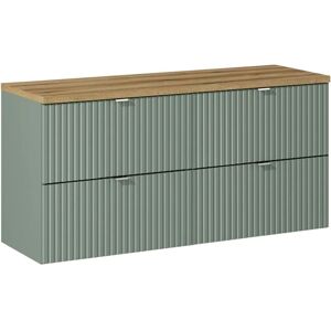Mueble de Baño PETITS-MEUBLES 120cm - Jade Verde y Madera Mueble de Baño PETITS-MEUBLES 120cm - Jade Verde y Madera