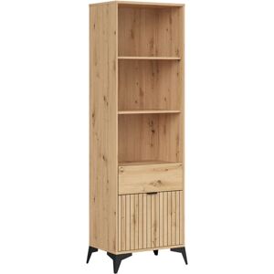 Estantería Mao Mao con 1 puerta y 1 cajón - Acabado en madera europea Estantería Mao Mao con 1 puerta y 1 cajón - Acabado en madera europea