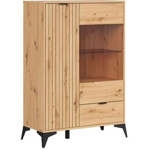 PETITS-MEUBLES - Vitrina de madera con 2 puertas y 1 cajón PETITS-MEUBLES - Vitrina de madera con 2 puertas y 1 cajón