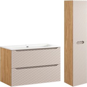 PETITS-MEUBLES - Conjunto de baño Elora de 90cm con lavabo y pedestal PETITS-MEUBLES - Conjunto de baño Elora de 90cm con lavabo y pedestal