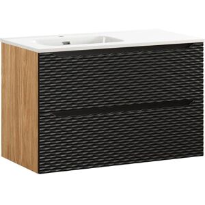 PETITS-MEUBLES Armario de baño Elora - Lavabo izquierdo/derecho - 90cm PETITS-MEUBLES Armario de baño Elora - Lavabo izquierdo/derecho - 90cm
