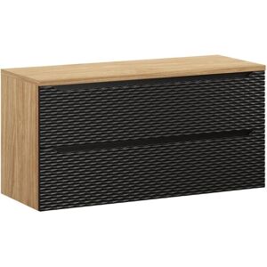 PETITS-MEUBLES Elora 120cm Armario de baño - Negro y madera PETITS-MEUBLES Elora 120cm Armario de baño - Negro y madera