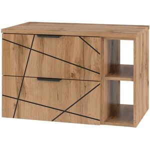 Mueble de baño PETITS-MEUBLES - Modelo Teren - Efecto roble - 80cm Mueble de baño PETITS-MEUBLES - Modelo Teren - Efecto roble - 80cm