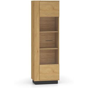 PETITS-MEUBLES Ysia Madera y Negro Vitrina 1 Puerta - Muebles de Almacenamiento PETITS-MEUBLES Ysia Madera y Negro Vitrina 1 Puerta - Muebles de Almacenamiento