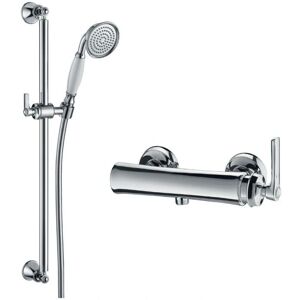 Mezclador de ducha de pared Paini Lady's - barra metálica de 600 mm - ducha de mano de latón Mezclador de ducha de pared Paini Lady's - barra metálica de 600 mm - ducha de mano de latón
