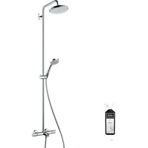Colonne de douche Croma 220 Hansgrohe - Thermostat, Chrome - Publicité Colonne de douche Croma 220 Hansgrohe - Thermostat, Chrome - Publicité