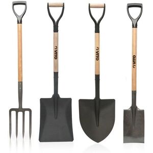 Ensemble d'Outils de Jardin Vito - Acier & Bois - Fourche, Pala Carrée & Ronde - Outils de Jardin - Publicité Ensemble d'Outils de Jardin Vito - Acier & Bois - Fourche, Pala Carrée & Ronde - Outils de Jardin - Publicité