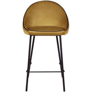 ZAGO STORE Chaise de Bar Velours Ocre - Siège de Bar - Publicité ZAGO STORE Chaise de Bar Velours Ocre - Siège de Bar - Publicité