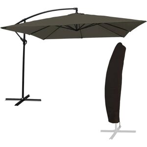 Happy Garden PAR545G-C Quadratischer grauer Terrassenschirm Happy Garden PAR545G-C Quadratischer grauer Terrassenschirm