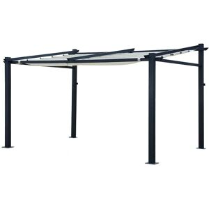 Happy Garden GAZ12C pergola de jardin - Beige - Aluminium - 3x4m - Publicité Happy Garden GAZ12C pergola de jardin - Beige - Aluminium - 3x4m - Publicité