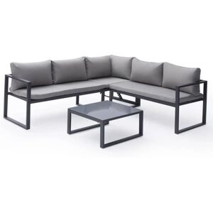 Ensemble de Mobilier d'Extérieur Happy Garden - Gris - Publicité Ensemble de Mobilier d'Extérieur Happy Garden - Gris - Publicité