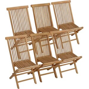 Happy Garden TEC01-6 Silla de jardín en teca - 6 sillas de jardín en teca Happy Garden TEC01-6 Silla de jardín en teca - 6 sillas de jardín en teca