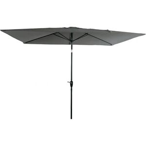 Happy Garden PAR558G Parasol Rectangulaire Gris - Parasol de Jardin - Publicité Happy Garden PAR558G Parasol Rectangulaire Gris - Parasol de Jardin - Publicité