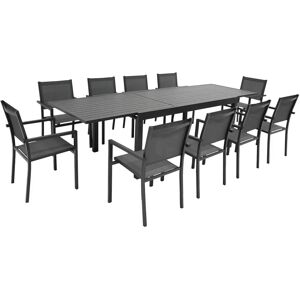 Ensemble de Mobilier de Jardin Venezia extensible - Gris - Publicité Ensemble de Mobilier de Jardin Venezia extensible - Gris - Publicité