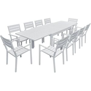 Set di Mobili da Esterno Venezia Estensibile - Bianco Set di Mobili da Esterno Venezia Estensibile - Bianco