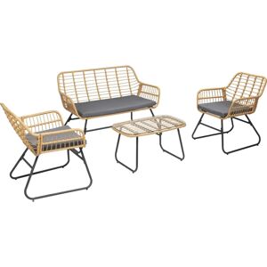Happy Garden RES31ZG Outdoor-Möbelset - 4 Sitze - Modernes Rattan-Design Happy Garden RES31ZG Outdoor-Möbelset - 4 Sitze - Modernes Rattan-Design