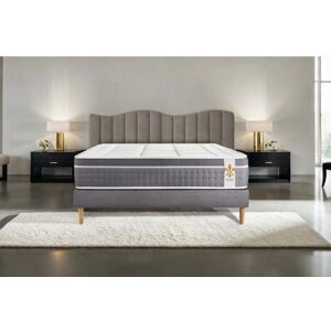 Ensemble Matelas et Sommier Trente Gris 200x200cm Litier Deluxe - Publicité Ensemble Matelas et Sommier Trente Gris 200x200cm Litier Deluxe - Publicité