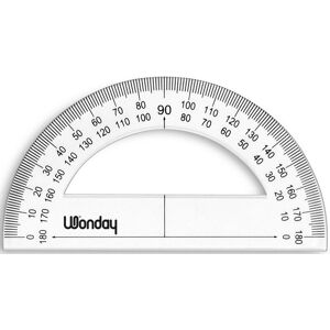 Rapporteur Wonday FTE850062 - Plastique - 180° - 12cm - Publicité Rapporteur Wonday FTE850062 - Plastique - 180° - 12cm - Publicité