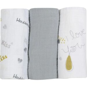 Unknown - Trois Kilos Sept Lot de 3 langes coton 70x70 - 3-pack - 100% coton - Publicité Unknown - Trois Kilos Sept Lot de 3 langes coton 70x70 - 3-pack - 100% coton - Publicité
