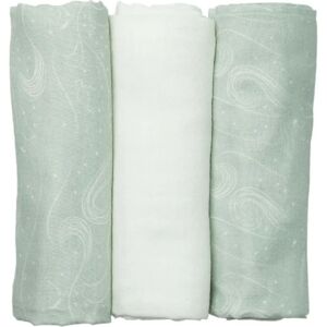 Trois Kilos Sept Vert 70x70cm Langue en mousseline - Baby Swaddle - Publicité Trois Kilos Sept Vert 70x70cm Langue en mousseline - Baby Swaddle - Publicité
