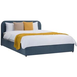 Rendez-Vous Déco Lit en Tissu Bleu - 160x200cm - Moderne - Publicité Rendez-Vous Déco Lit en Tissu Bleu - 160x200cm - Moderne - Publicité