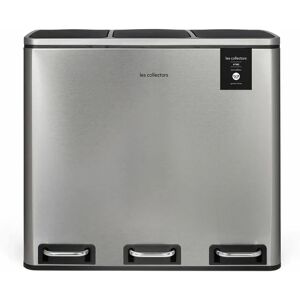 H.Koenig Les Collectors Stainless Steel 3-Compartment Waste Bin H.Koenig Les Collectors Stainless Steel 3-Compartment Waste Bin