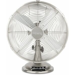 Ventilador de Mesa en Metal H.Koenig JOE48 - 3 Velocidades, 4 Aspas Ventilador de Mesa en Metal H.Koenig JOE48 - 3 Velocidades, 4 Aspas