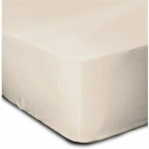 Drap-housse Beige 140x190cm - Literie - Publicité Drap-housse Beige 140x190cm - Literie - Publicité