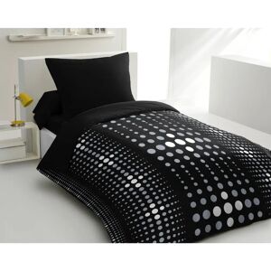 Ensemble de housse de couette HOME LINGE PASSION Steevy Noir - 1 housse et 1 taie - Publicité Ensemble de housse de couette HOME LINGE PASSION Steevy Noir - 1 housse et 1 taie - Publicité