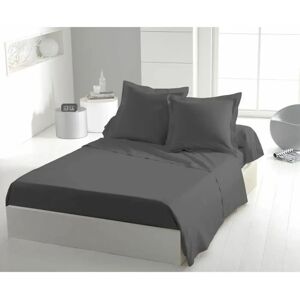 Home Linge Passion Drap Plat - 180/200cm - Gris Bed Linen - Publicité Home Linge Passion Drap Plat - 180/200cm - Gris Bed Linen - Publicité