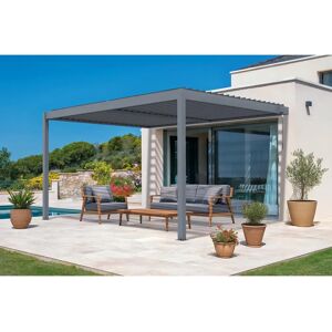Pergola Bioclimatique Piana 4x3m - Lames Ajustables Extérieur - Publicité Pergola Bioclimatique Piana 4x3m - Lames Ajustables Extérieur - Publicité