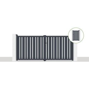 Portón abatible Casanoov Veymont 3,5x1,6m + 1m H. 1,6m - Puerta Batiente Portón abatible Casanoov Veymont 3,5x1,6m + 1m H. 1,6m - Puerta Batiente