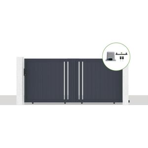 Puerta corredera de aluminio Casanoov 350x160cm - Seguridad moderna Puerta corredera de aluminio Casanoov 350x160cm - Seguridad moderna