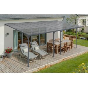 Cazeboo Pergola en Aluminium - 18m² Gris Protection UV - Publicité Cazeboo Pergola en Aluminium - 18m² Gris Protection UV - Publicité