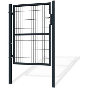 Porte de jardin en grille métallique Casanoov RAZO - 100x140cm Gris - Publicité Porte de jardin en grille métallique Casanoov RAZO - 100x140cm Gris - Publicité