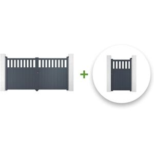 Casanoov - Paket für Türset Santis 300x160 + Tür Santis 100x160 grau Casanoov - Paket für Türset Santis 300x160 + Tür Santis 100x160 grau