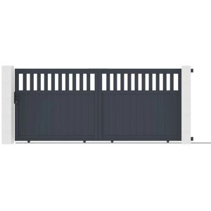 Casanoov - Kit de puerta corredera - Gris antracita - Aluminio exterior Casanoov - Kit de puerta corredera - Gris antracita - Aluminio exterior