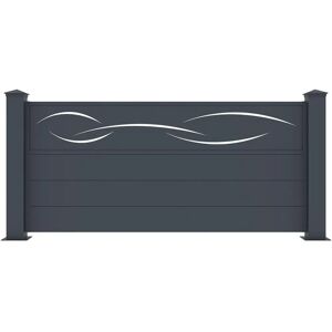 Casanoov Valla de aluminio semiperforada life 190 x 90 cm Gris - Cerca Casanoov Valla de aluminio semiperforada life 190 x 90 cm Gris - Cerca