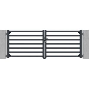 Portail en aluminium Casanoov Modèle 300b110 - 290cm x 109,5cm - Gris anthracite - Publicité Portail en aluminium Casanoov Modèle 300b110 - 290cm x 109,5cm - Gris anthracite - Publicité