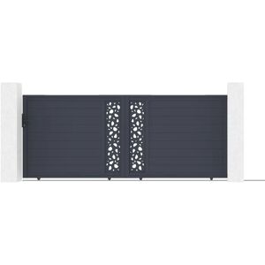 Casanoov - Kit de Puerta Corredera Moderna - 4m Patrón Sunny Casanoov - Kit de Puerta Corredera Moderna - 4m Patrón Sunny