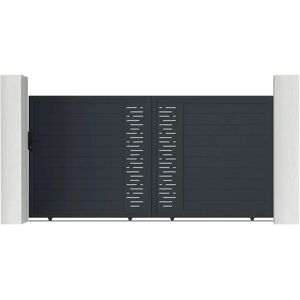 Casanoov - Conjunto de Puerta Corredera de Aluminio - 348x178cm Casanoov - Conjunto de Puerta Corredera de Aluminio - 348x178cm