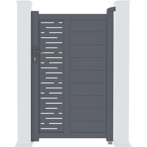 Casanoov - Pack de puertas Arlberg 300x160cm + puerta peatonal 100x160cm Gris Casanoov - Pack de puertas Arlberg 300x160cm + puerta peatonal 100x160cm Gris