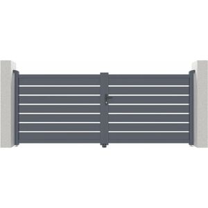 Casanoov - Moderner Aluminium-Windfester Tor-Set - Schiebetür & Fußgänger Casanoov - Moderner Aluminium-Windfester Tor-Set - Schiebetür & Fußgänger