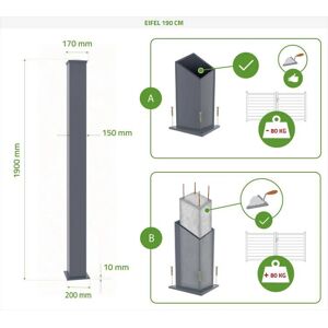 Kit de porte piétonne en aluminium Eiger Gris - Casanoov - Publicité Kit de porte piétonne en aluminium Eiger Gris - Casanoov - Publicité