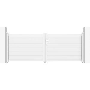Casanoov Aluminium Schwingtür Eiger 300B115 & Fußgänger 100P115 - Tor & Zaun Casanoov Aluminium Schwingtür Eiger 300B115 & Fußgänger 100P115 - Tor & Zaun