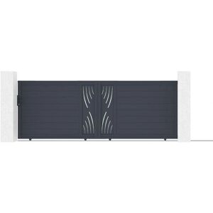 Casanoov Veletta Portail Coulissant en Aluminium - Design Nature - 4m - Publicité Casanoov Veletta Portail Coulissant en Aluminium - Design Nature - 4m - Publicité