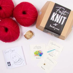 Tricotez-moi - Fast Knit snood - Rouge - Aiguille 5 - Kit tricot - Publicité Tricotez-moi - Fast Knit snood - Rouge - Aiguille 5 - Kit tricot - Publicité